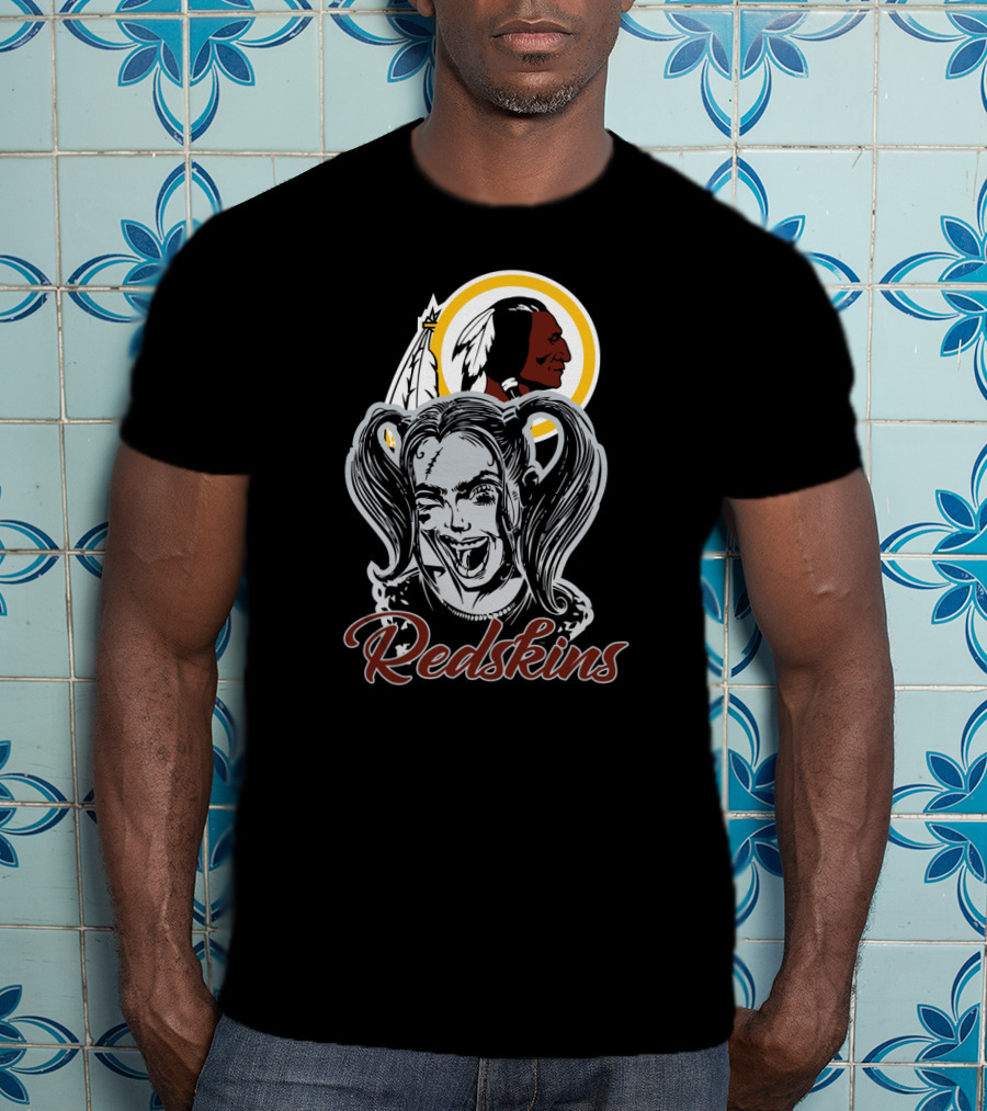 Harley Quinn Redskins Logo Mashup T-Shirt