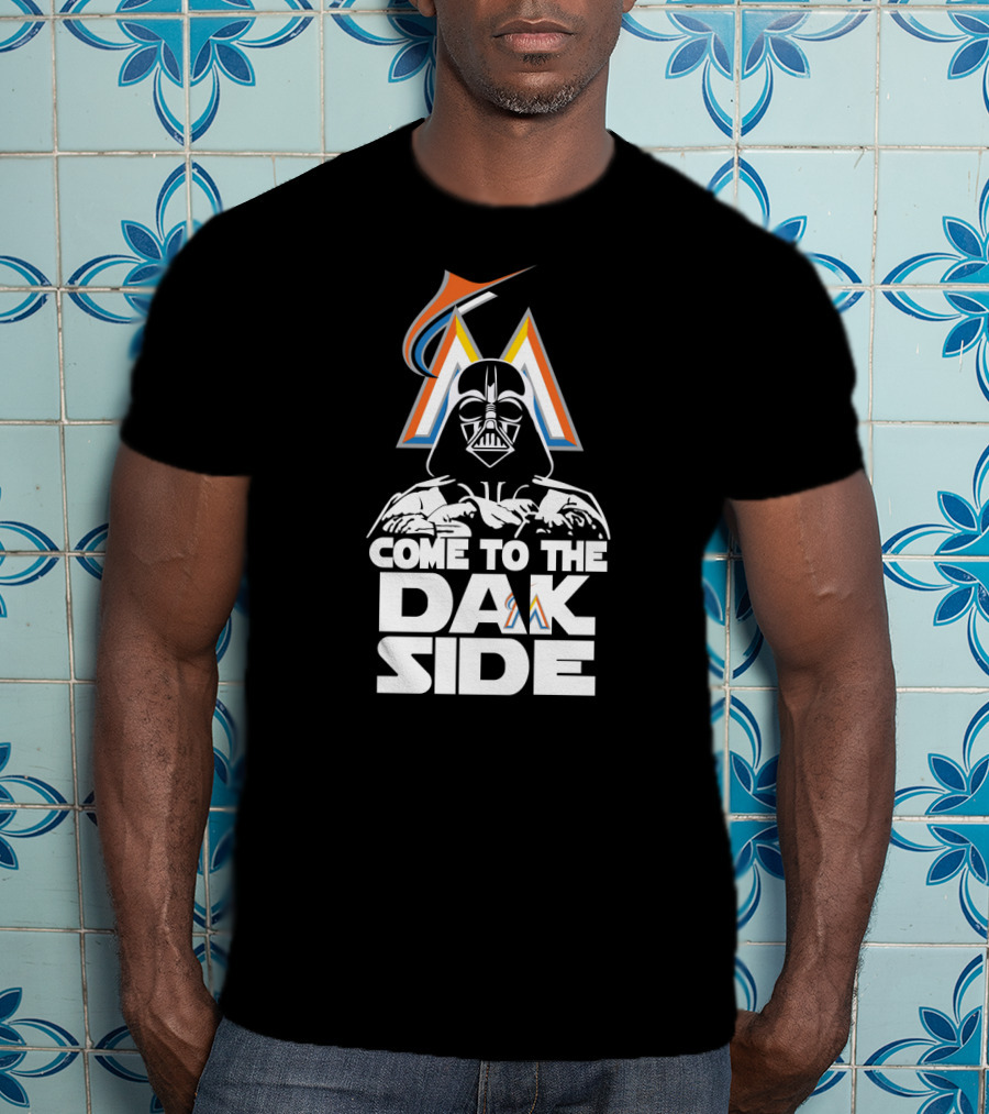 Darth Vader Come To The Dark Side Miami Marlins Fans T-Shirt