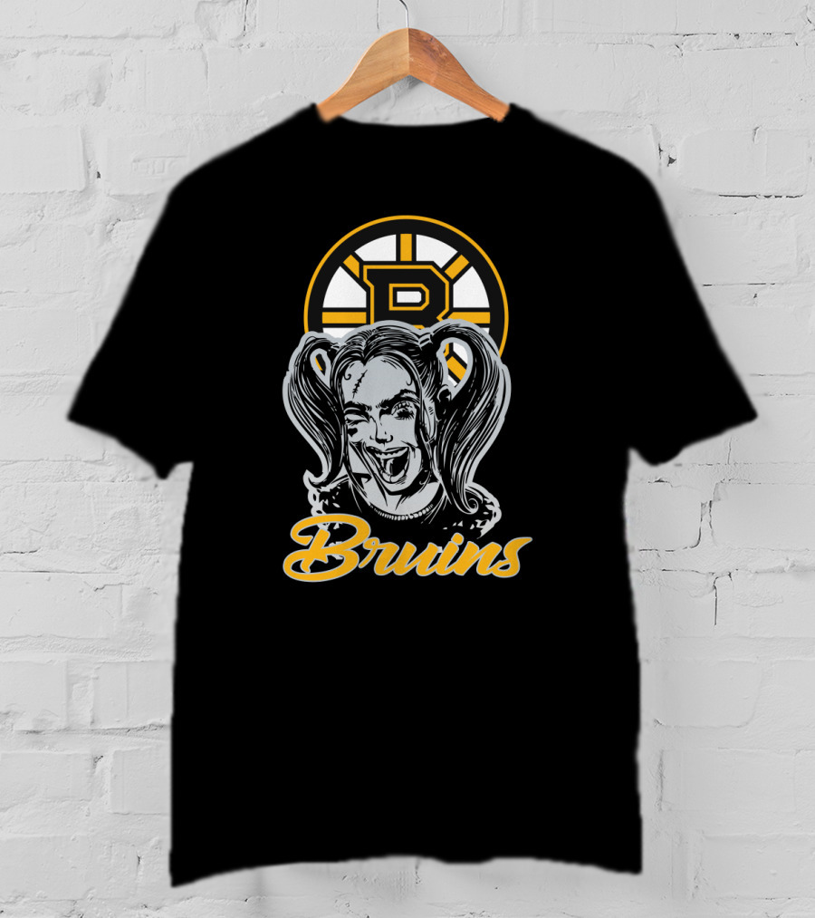 Harley Quinn Meets Bruins Fanatic With Iconic Boston Bruins T-Shirt