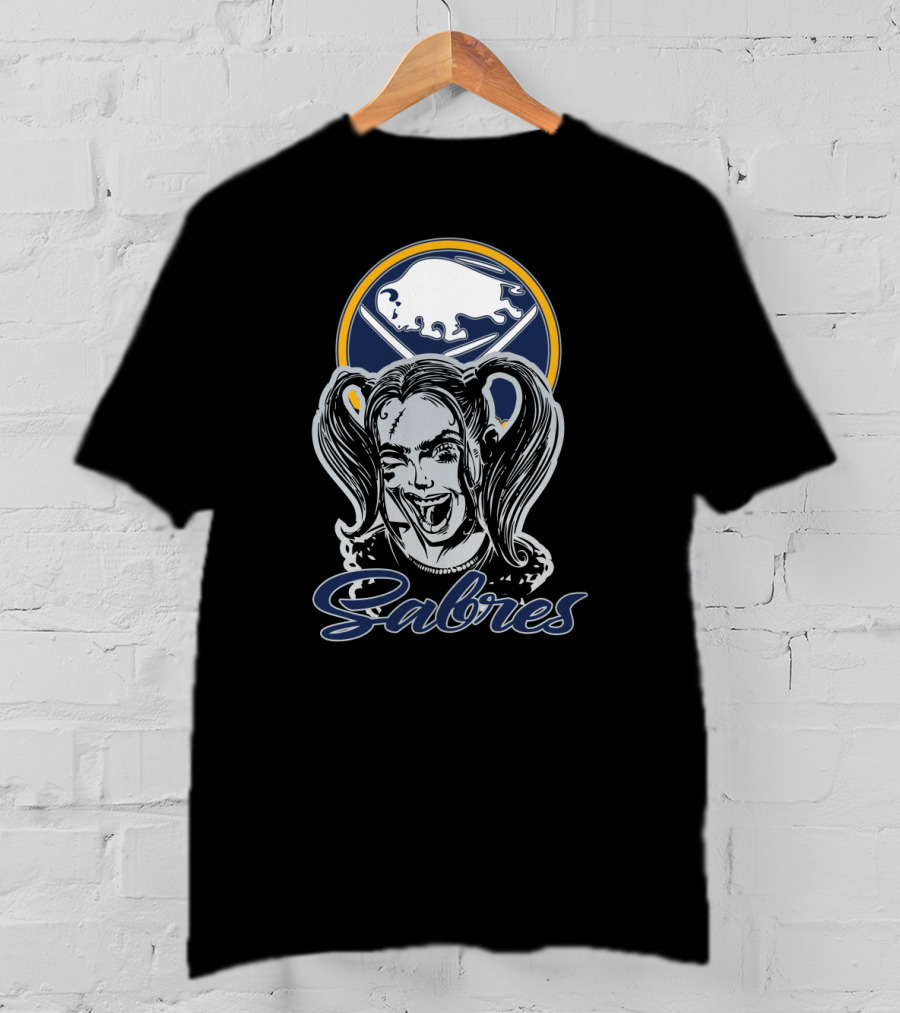 Sabres Fans With Harley Quinn And Buffalo T-Shirt