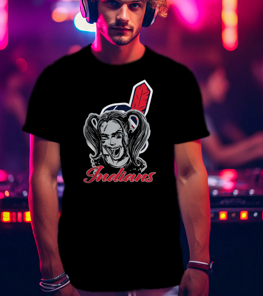 Harley Quinn Indians Fan T-Shirt