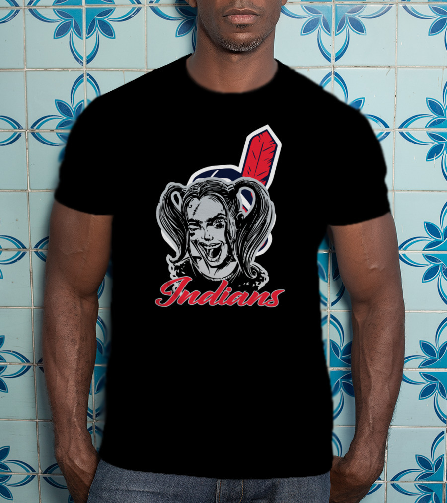 Harley Quinn Indians Fan T-Shirt
