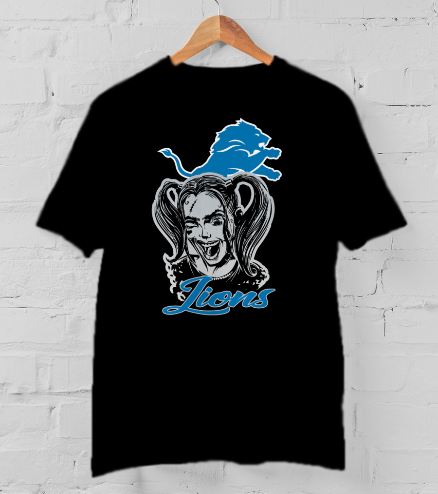 Harley Quinn Lions Detroit Fans T-Shirt