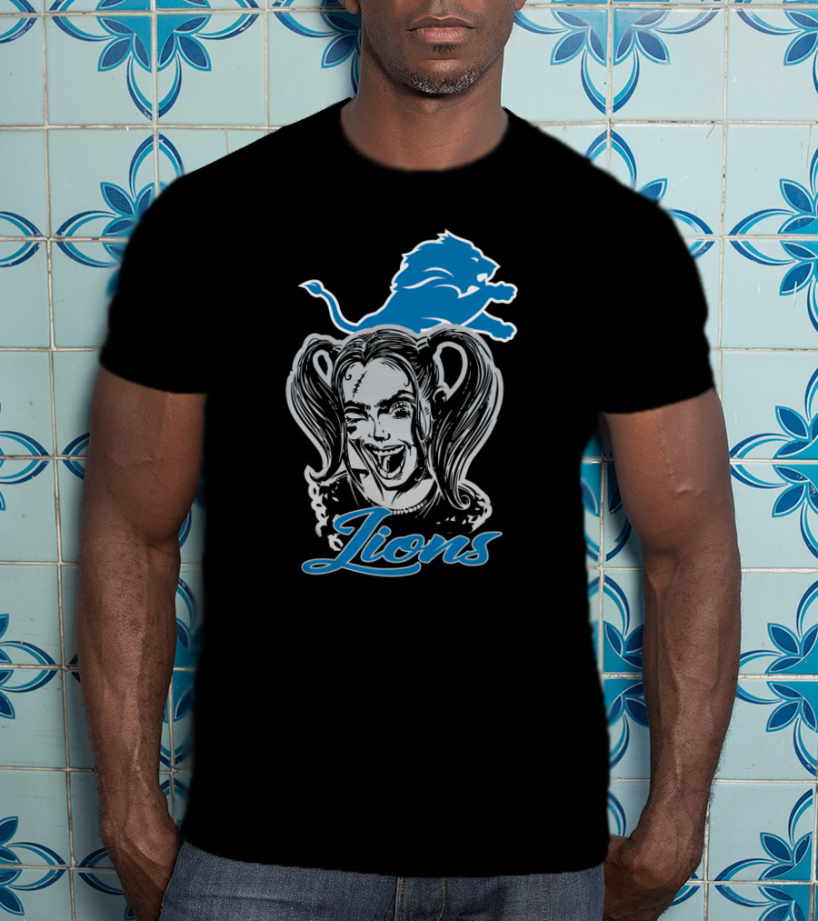 Harley Quinn Lions Detroit Fans T-Shirt