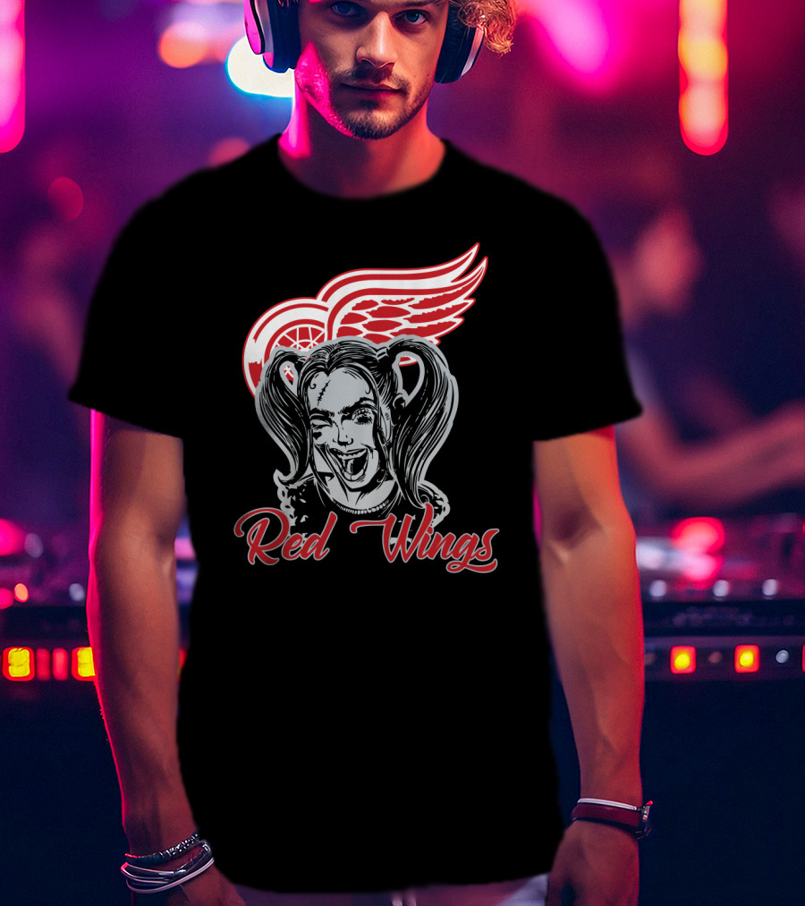 Harley Quinn Meets Detroit Red Wings Fans Extravaganza T-Shirt
