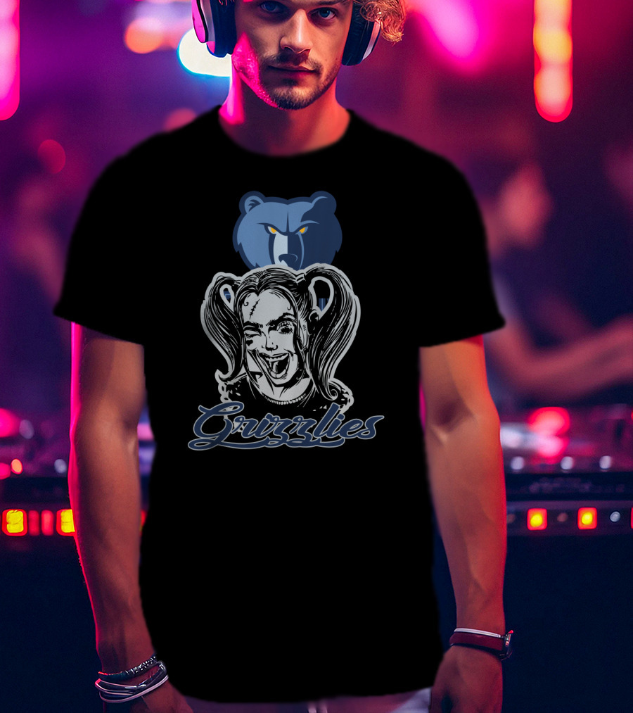 Harley Quinn And Memphis Grizzlies Fan Collaboration T-Shirt