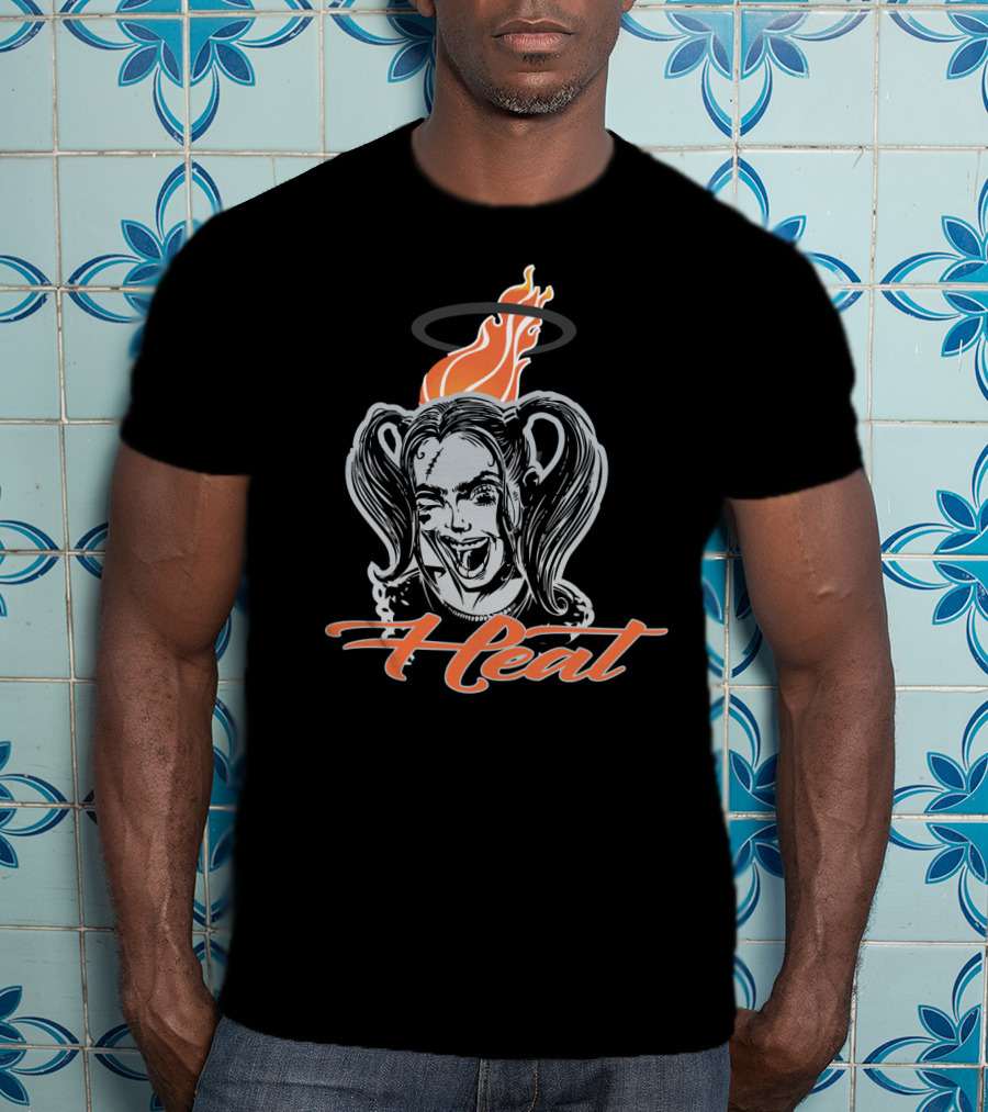 Harley Quinn Inspired Heat Fans Flame Halo T-Shirt