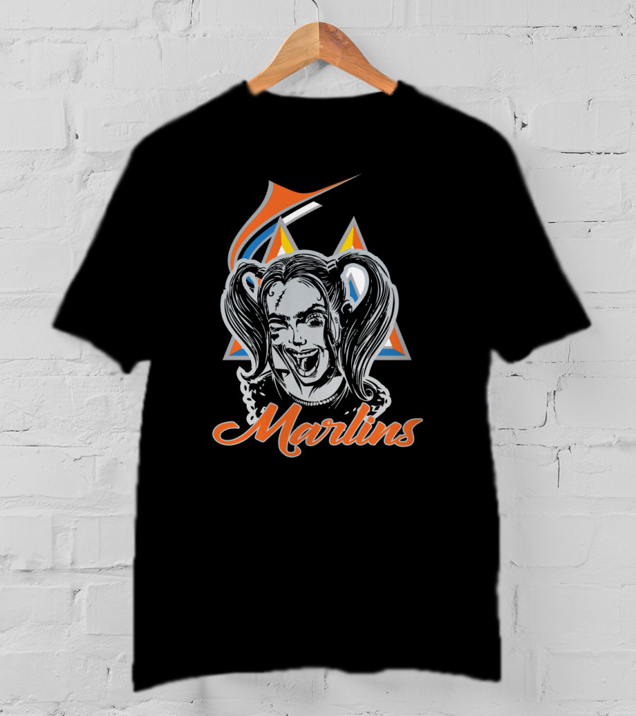 Marlins Harley Quinn Miami Baseball Fans T-Shirt
