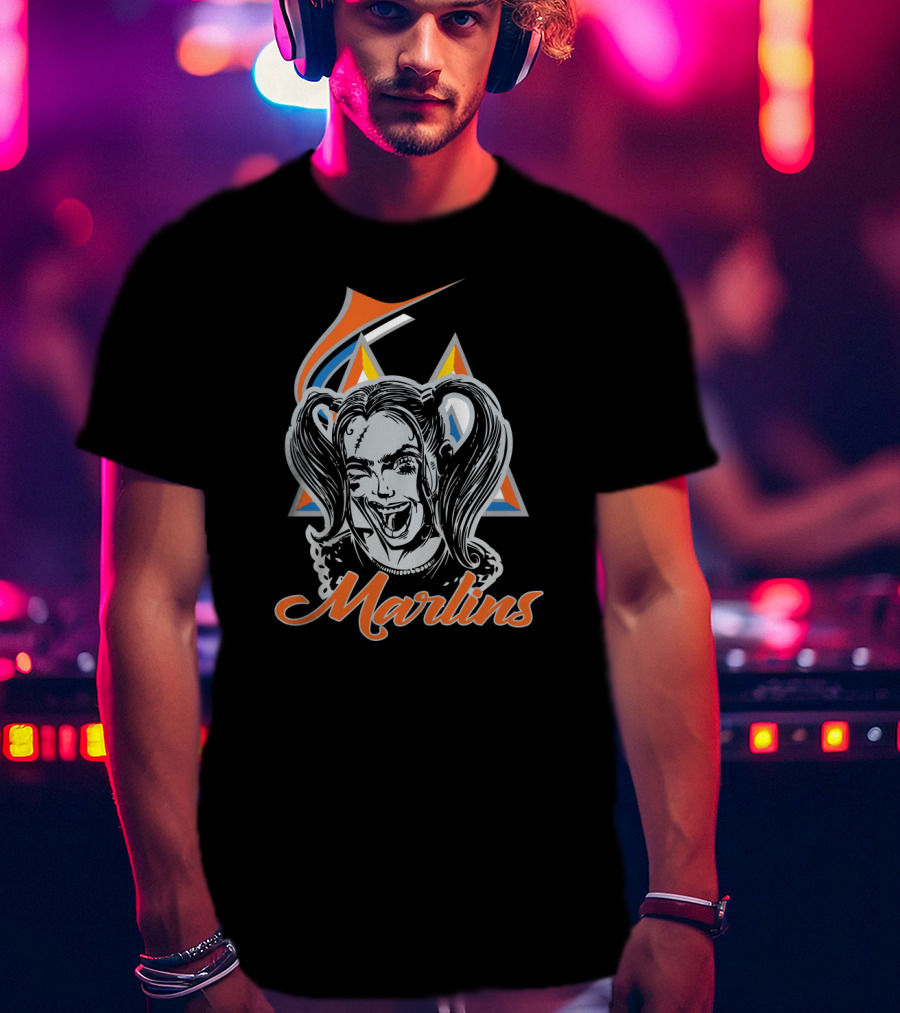Marlins Harley Quinn Miami Baseball Fans T-Shirt