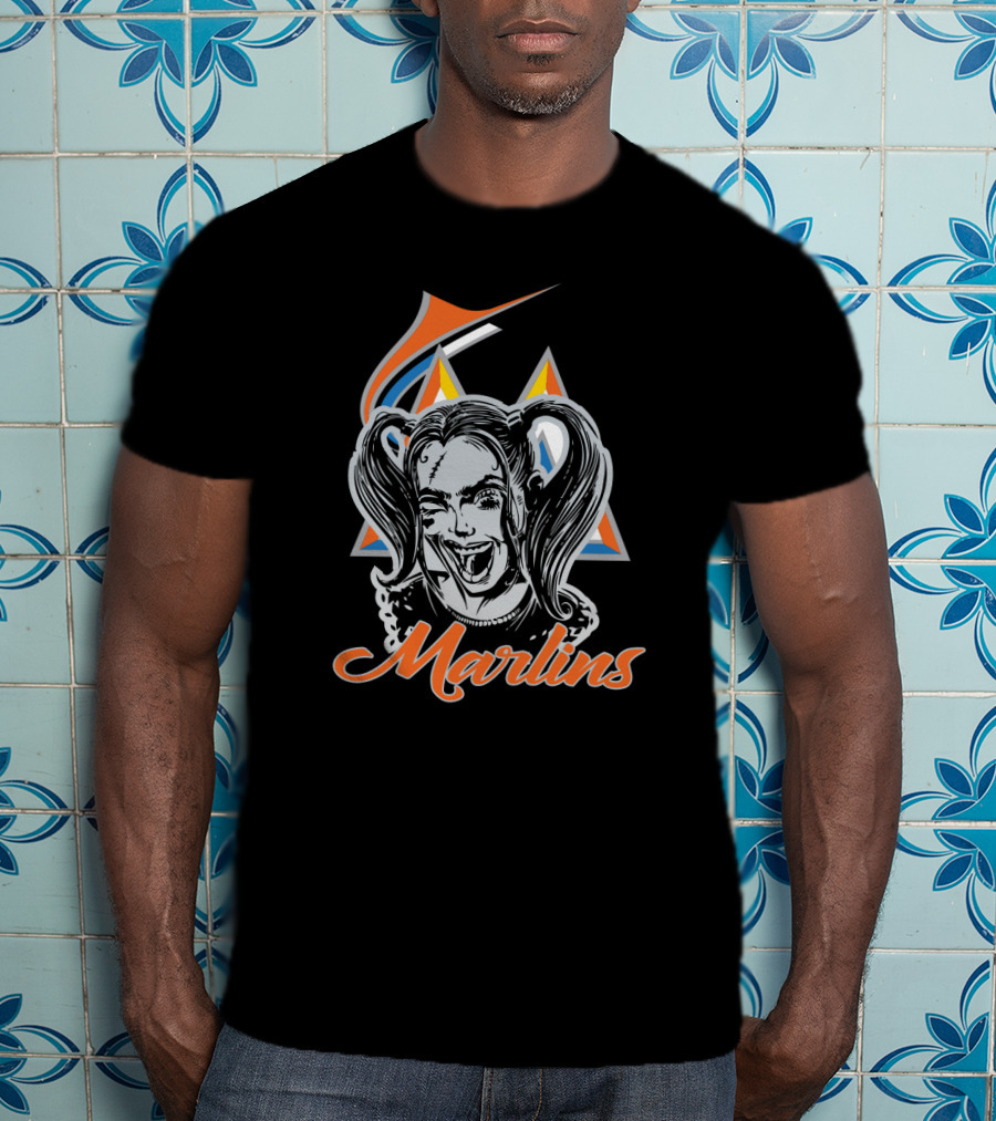 Marlins Harley Quinn Miami Baseball Fans T-Shirt