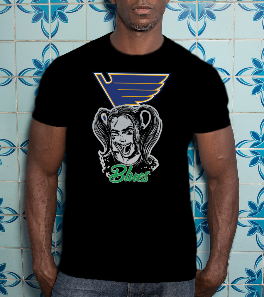 Harley Quinn Blues St. Louis Fans T-Shirt