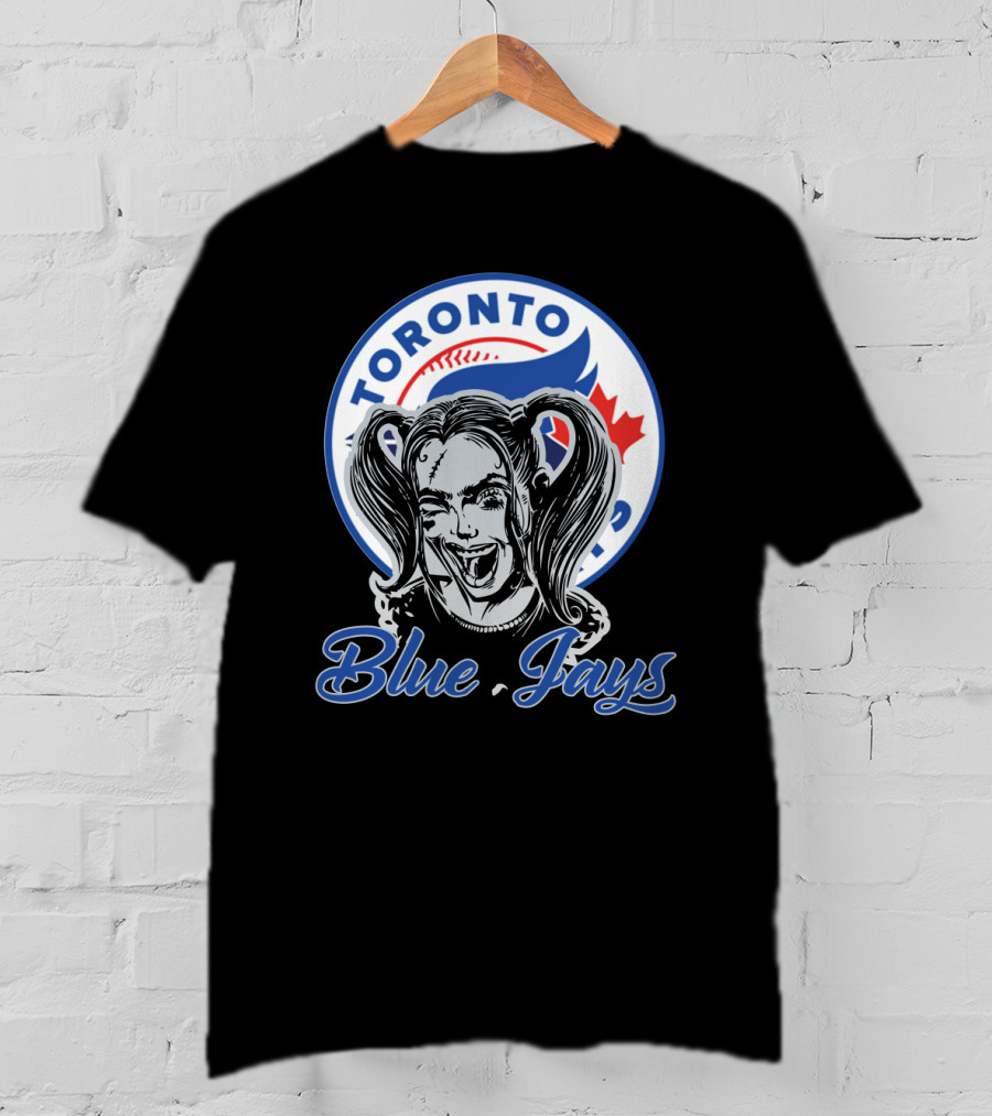 Toronto Blue Jays Fans With Harley Quinn Style T-Shirt