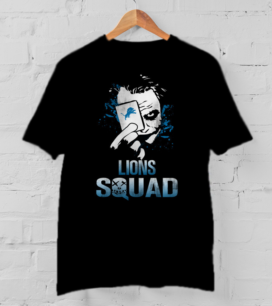Lions Squad Joker Card Detroit Lions Fans T-Shirt