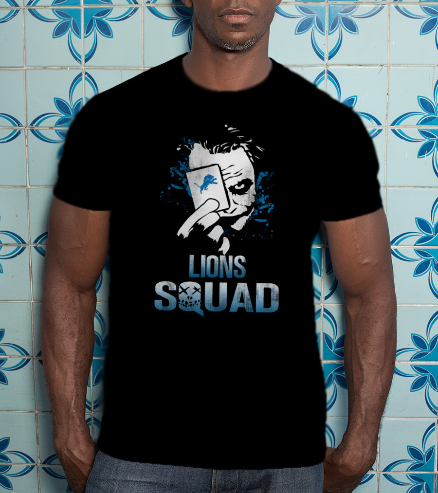Lions Squad Joker Card Detroit Lions Fans T-Shirt