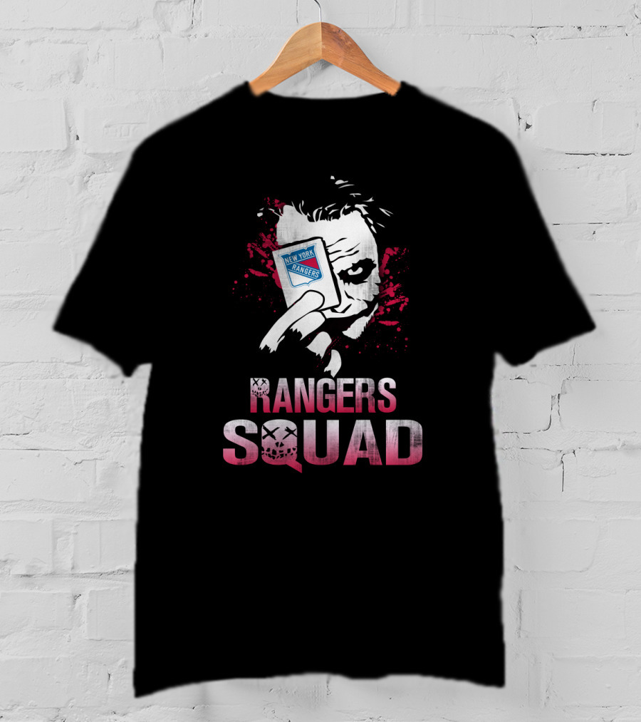 Joker Holding New York Rangers Card Rangers Squad T-Shirt