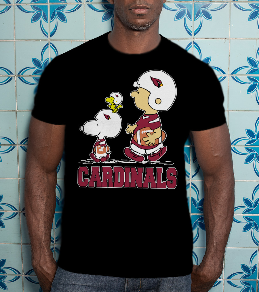 Cardinals Snoopy Fans Arizona Football Team Peanuts Characters T-Shirt