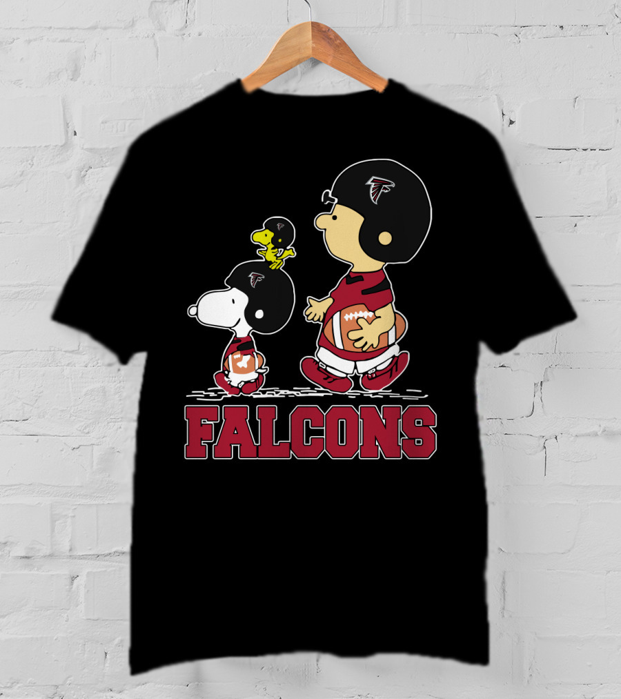 Snoopy And Woodstock Atlanta Falcons Football Fans T-Shirt