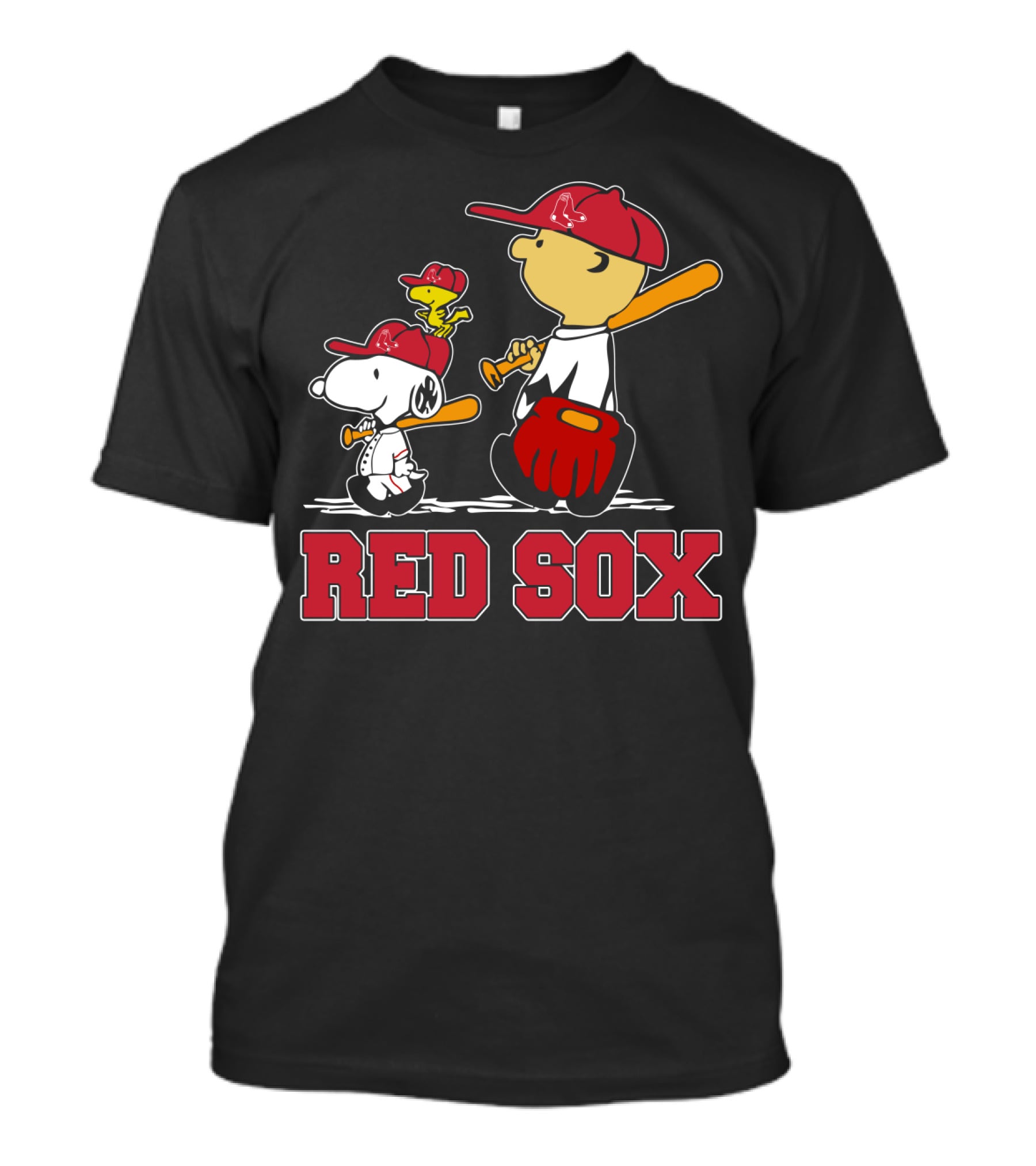 Snoopy Woodstock Charlie Brown Boston Red Sox Fans T-Shirt