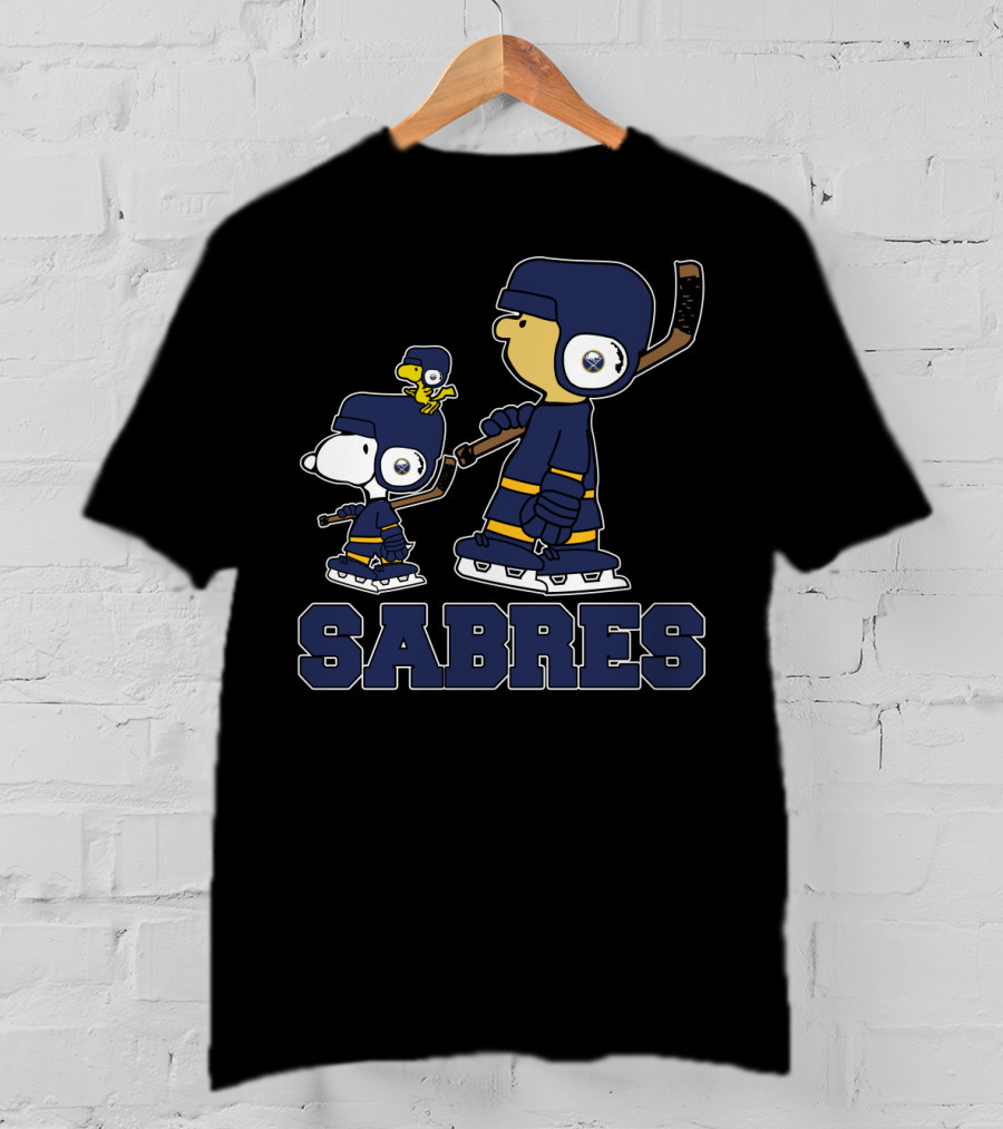 Snoopy Woodstock Buffalo Sabres Hockey Fans T-Shirt