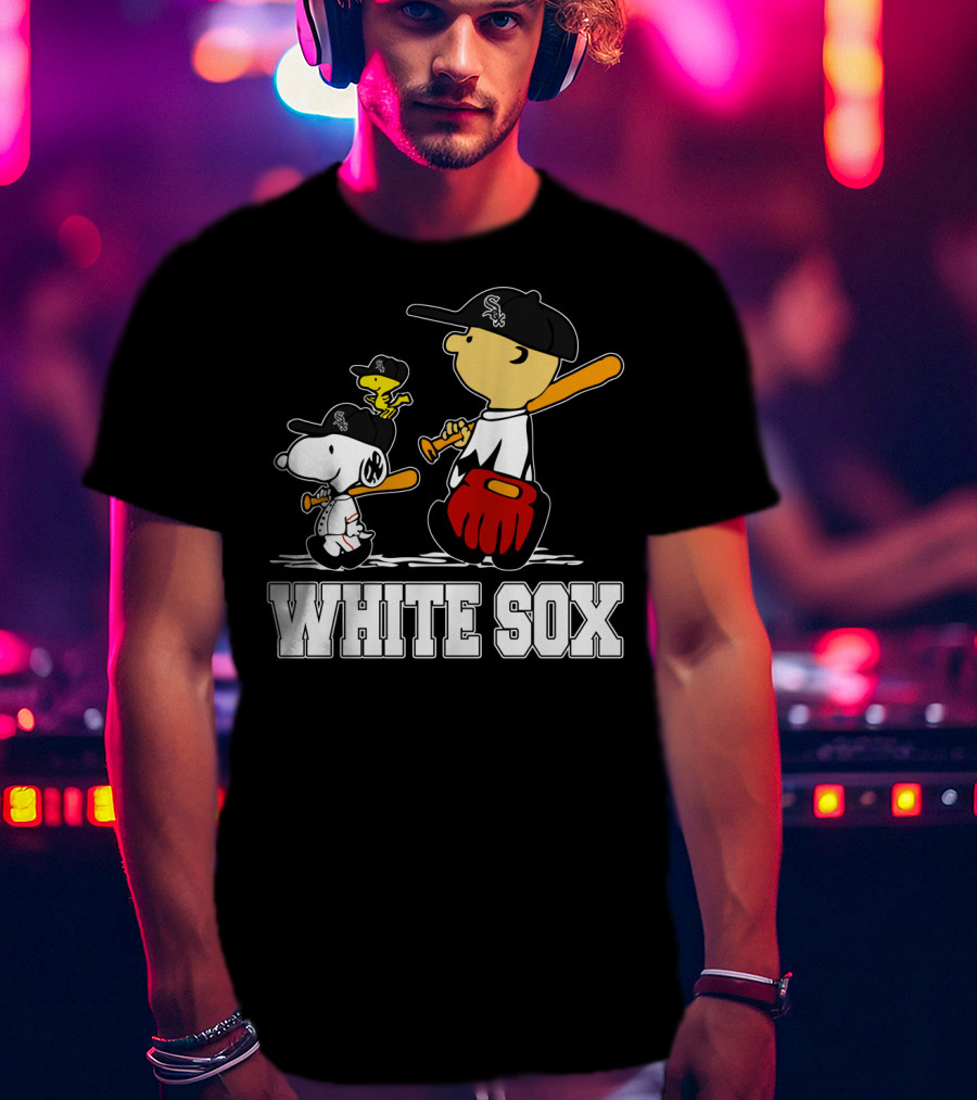 Snoopy Woodstock White Sox Fans T-Shirt