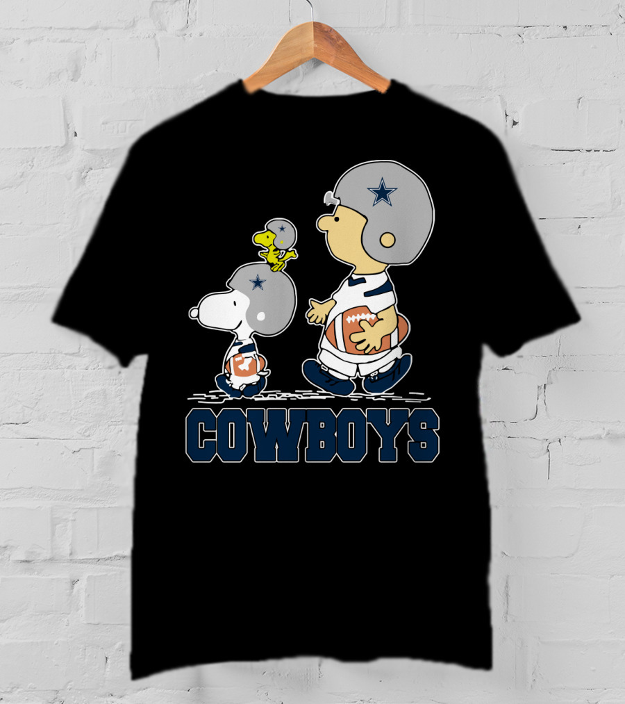 Snoopy Peanuts Dallas Cowboys Football Fans T-Shirt