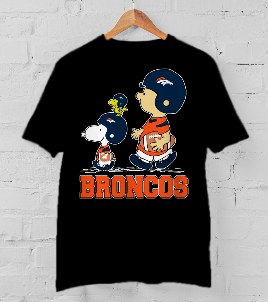Snoopy And Broncos Football Fans Team Spirit T-Shirt