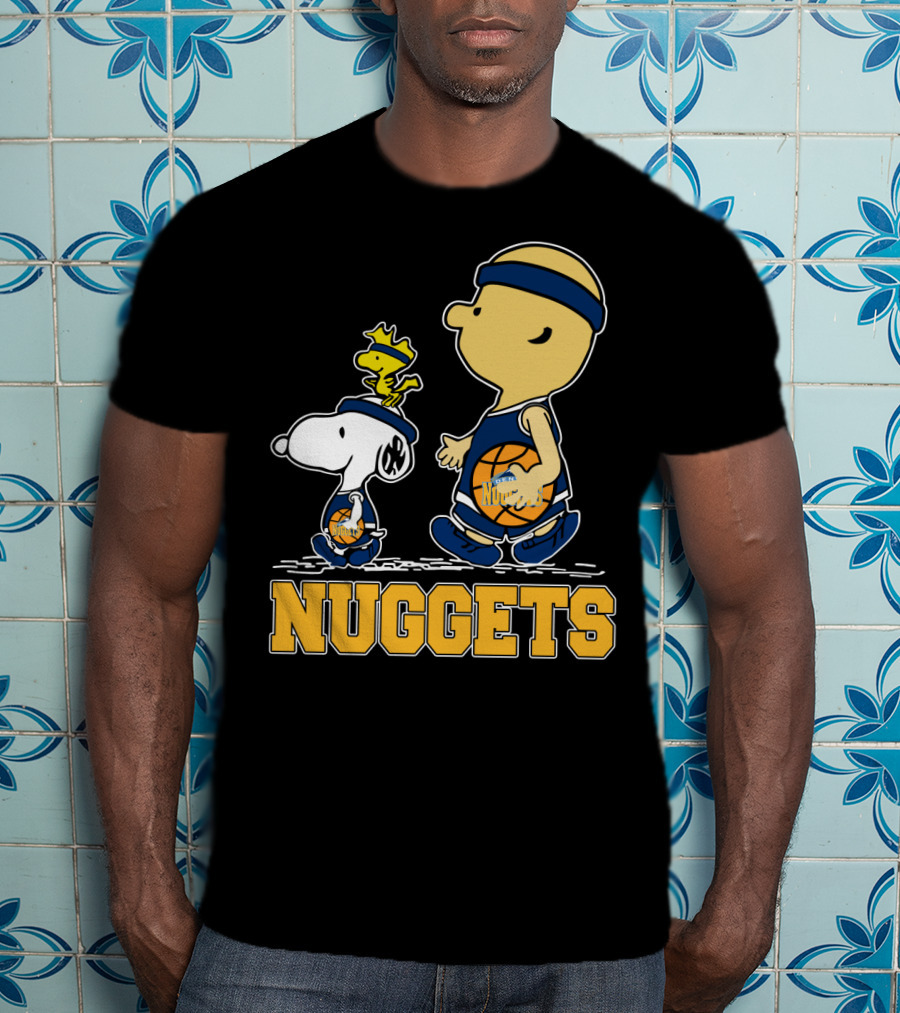 Snoopy Woodstock And Nuggets Basketball Fans T-Shirt