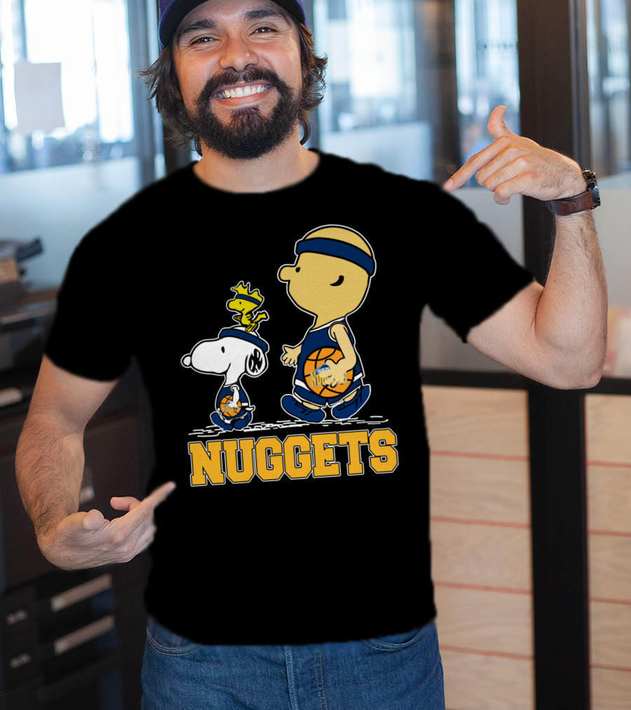 Snoopy Woodstock And Nuggets Basketball Fans T-Shirt