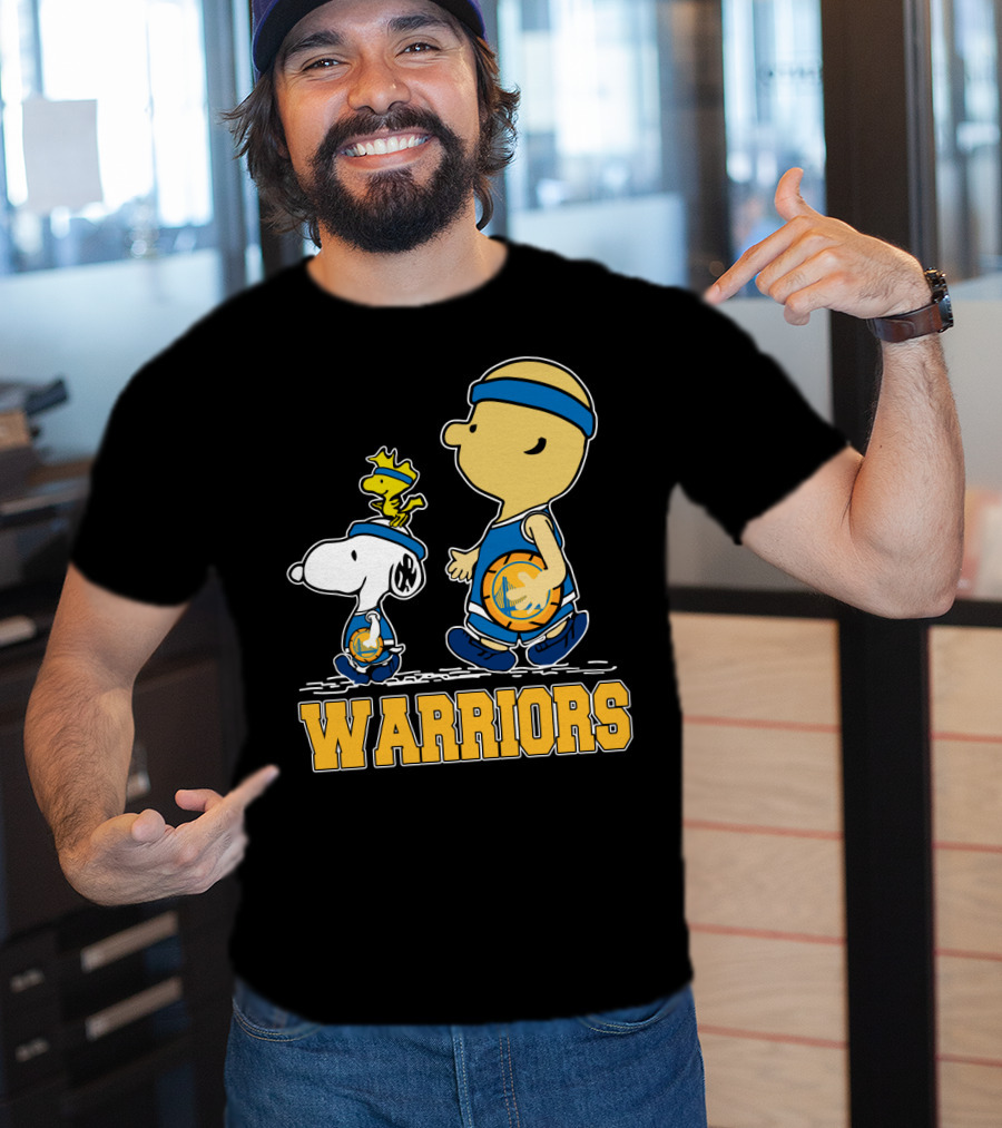 Snoopy And Friends Golden State Warriors Basketball Fans T-Shirt