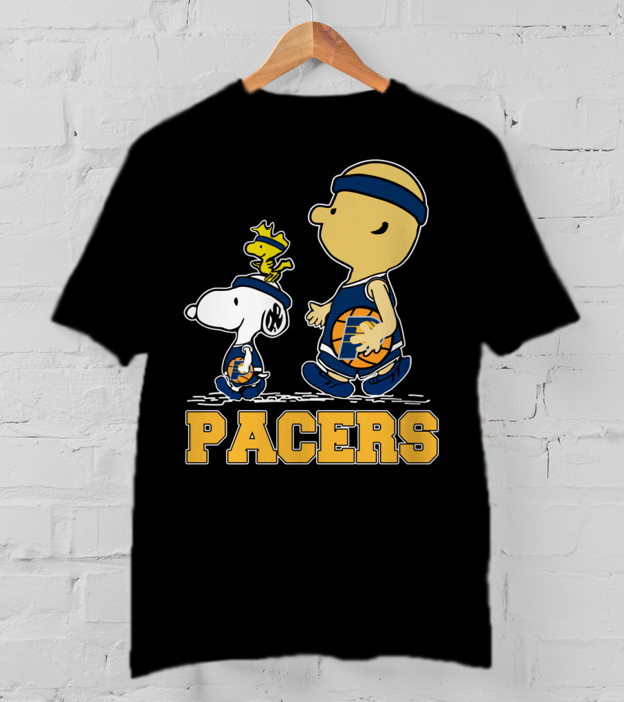 Snoopy And Woodstock Pacers Basketball Fans T-Shirt