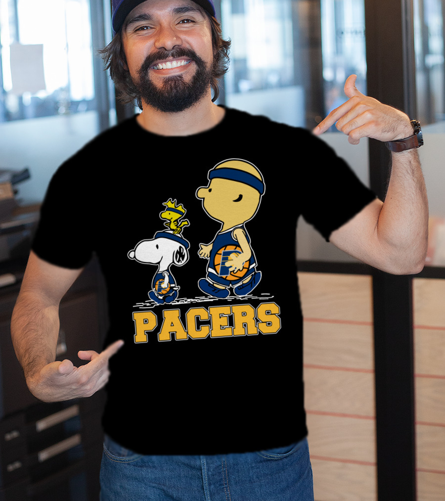 Snoopy And Woodstock Pacers Basketball Fans T-Shirt