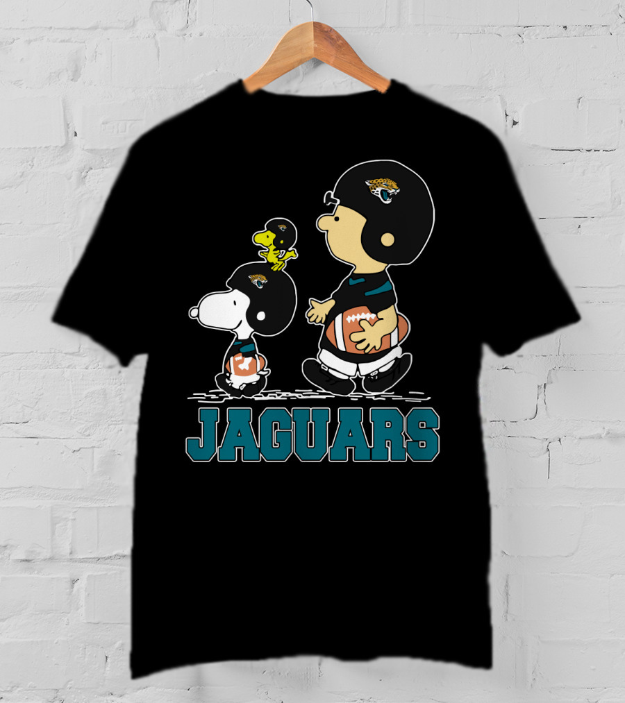 Snoopy Woodstock Jaguars Football Fans Peanuts Jacksonville T-Shirt