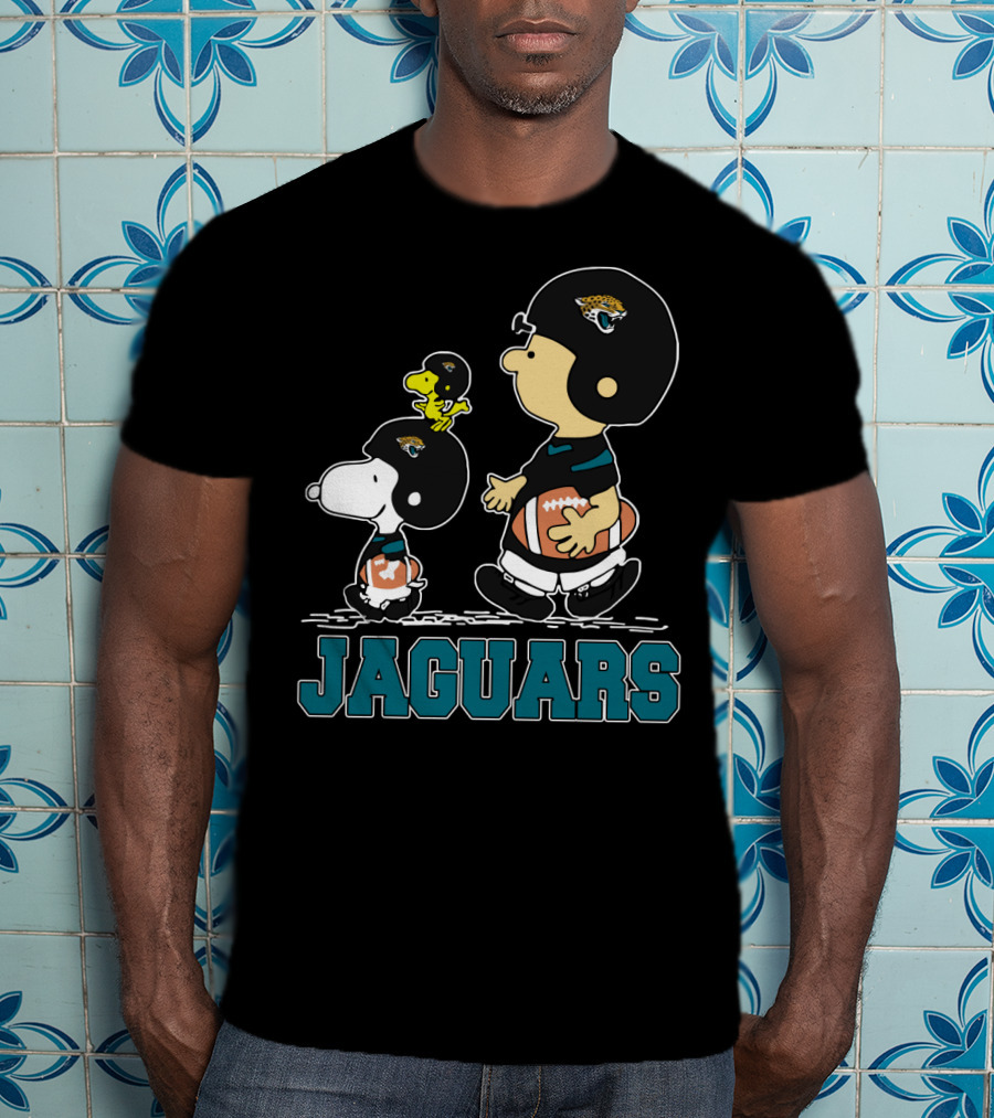 Snoopy Woodstock Jaguars Football Fans Peanuts Jacksonville T-Shirt