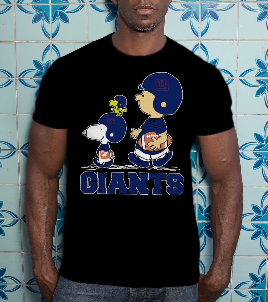 Snoopy Woodstock New York Giants Football Fans T-Shirt