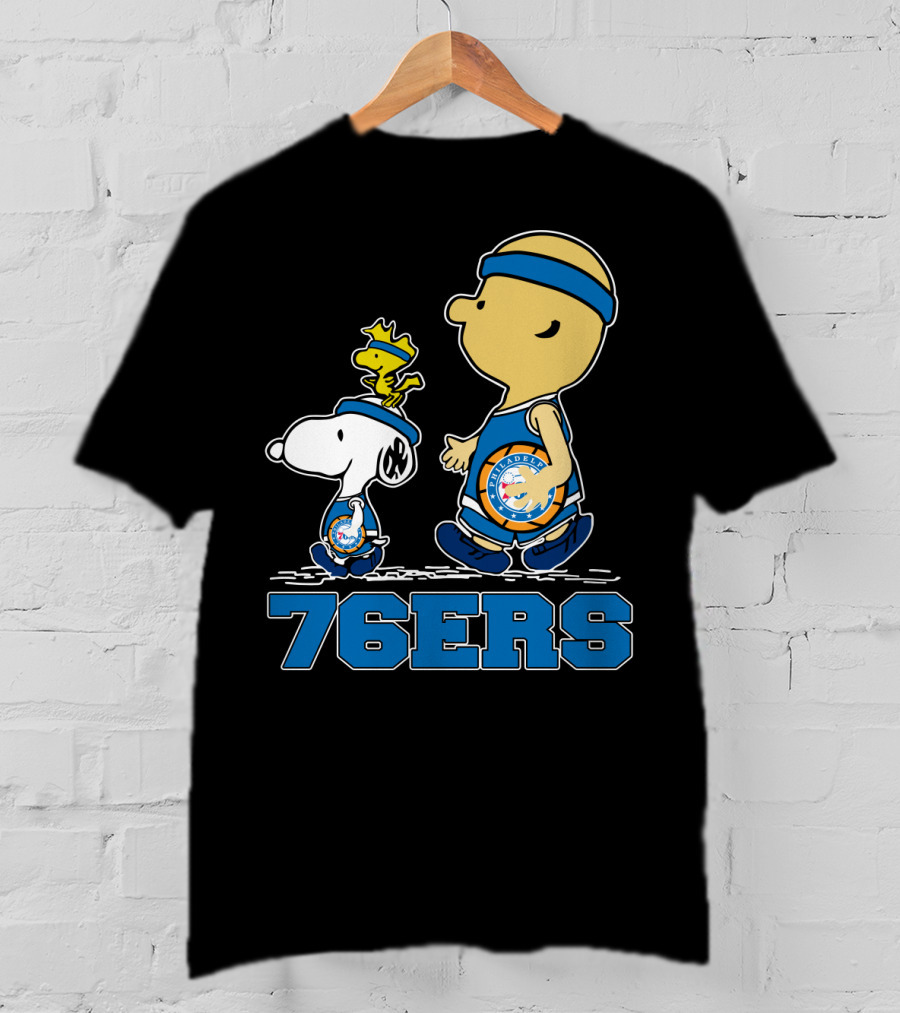 Philadelphia 76ers Snoopy Fans With Basketball T-Shirt