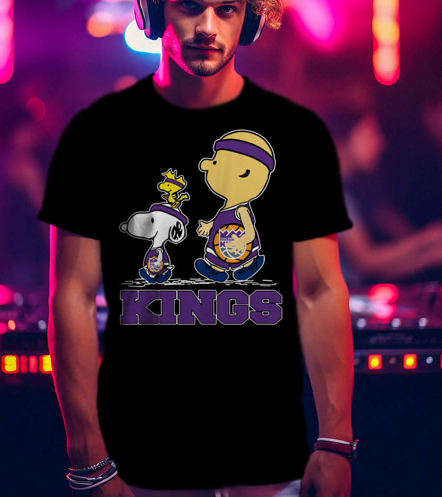 Kings Snoopy And Characters Sacramento Basketball Fans T-Shirt