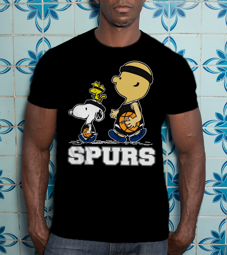 Snoopy Woodstock Basketball San Antonio Spurs Fans T-Shirt