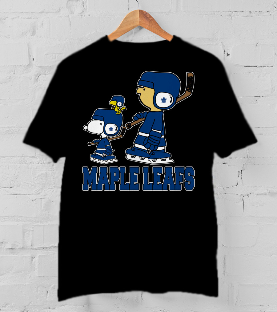 Snoopy Lucy Woodstock Toronto Maple Leafs Hockey Fans T-Shirt