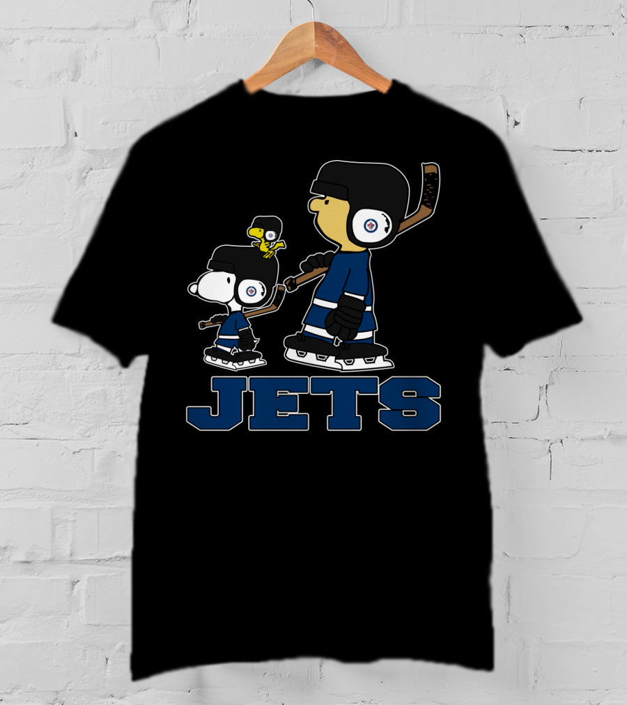 Snoopy And Woodstock Winnipeg Jets Hockey Fans T-Shirt
