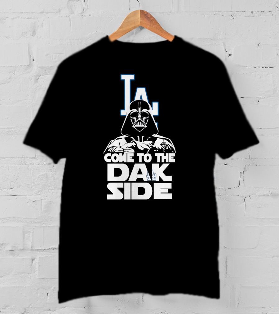 Darth Vader Come To The Dark Side Los Angeles Dodgers LA T-Shirt