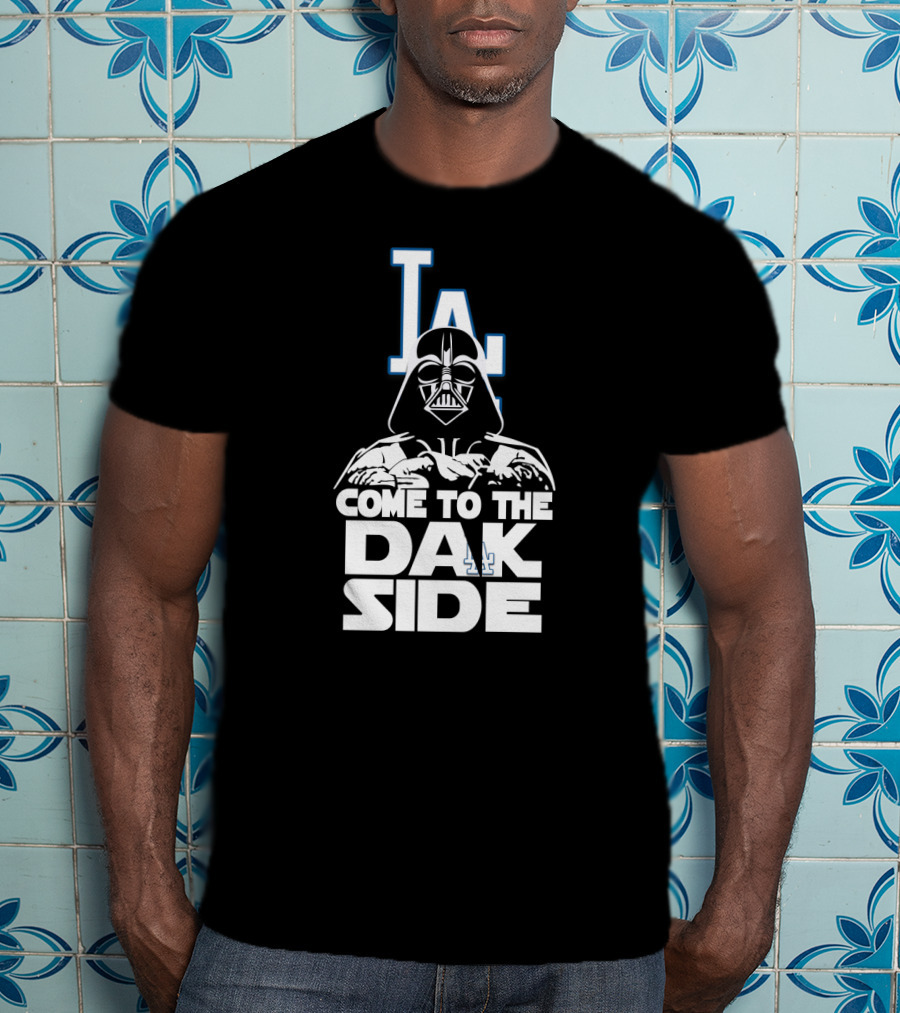 Darth Vader Come To The Dark Side Los Angeles Dodgers LA T-Shirt