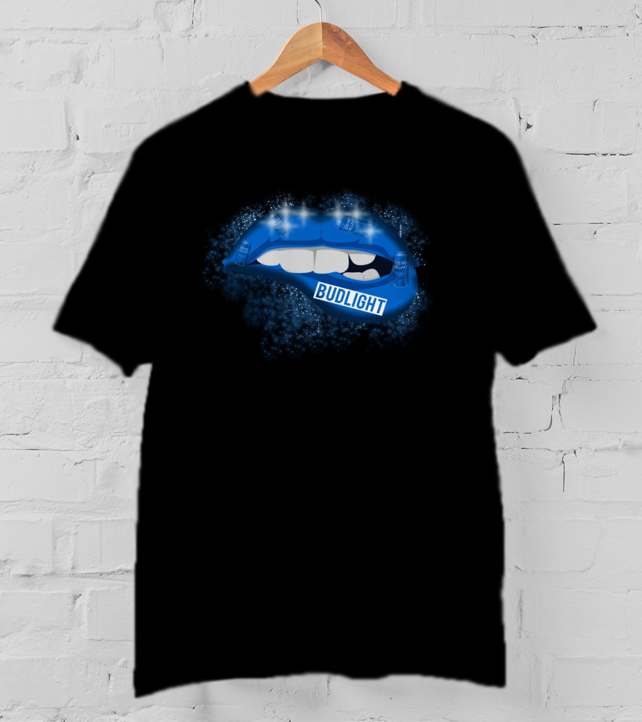 Bud Light Lips Dilly Dilly Blue Sparkle Theme T-Shirt