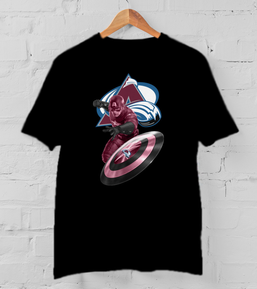 Captain America Colorado Avalanche Crossover T-Shirt