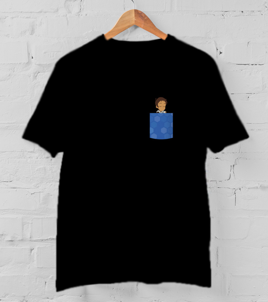 Voltron Legendary Defender Dreamworks Lance Blue Hexagon Pocket T-Shirt