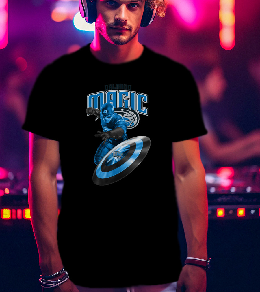 Orlando Magic Captain America Fans Assemblage T-Shirt