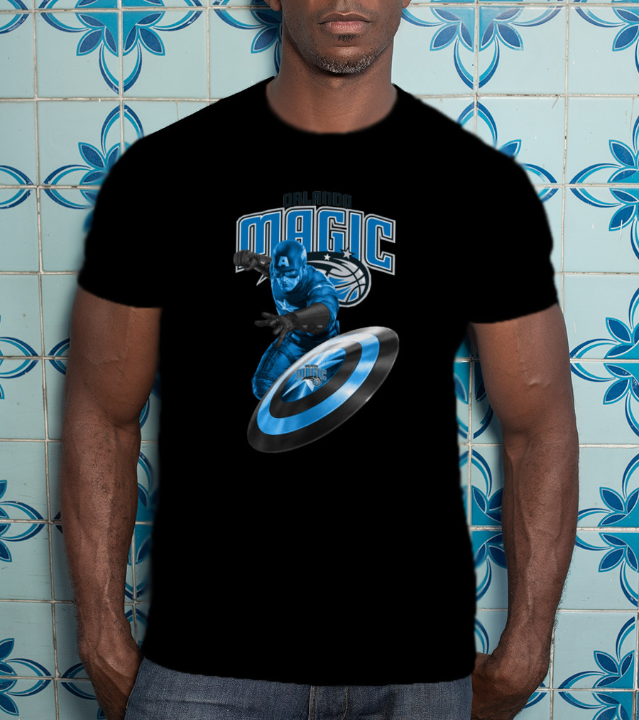 Orlando Magic Captain America Fans Assemblage T-Shirt