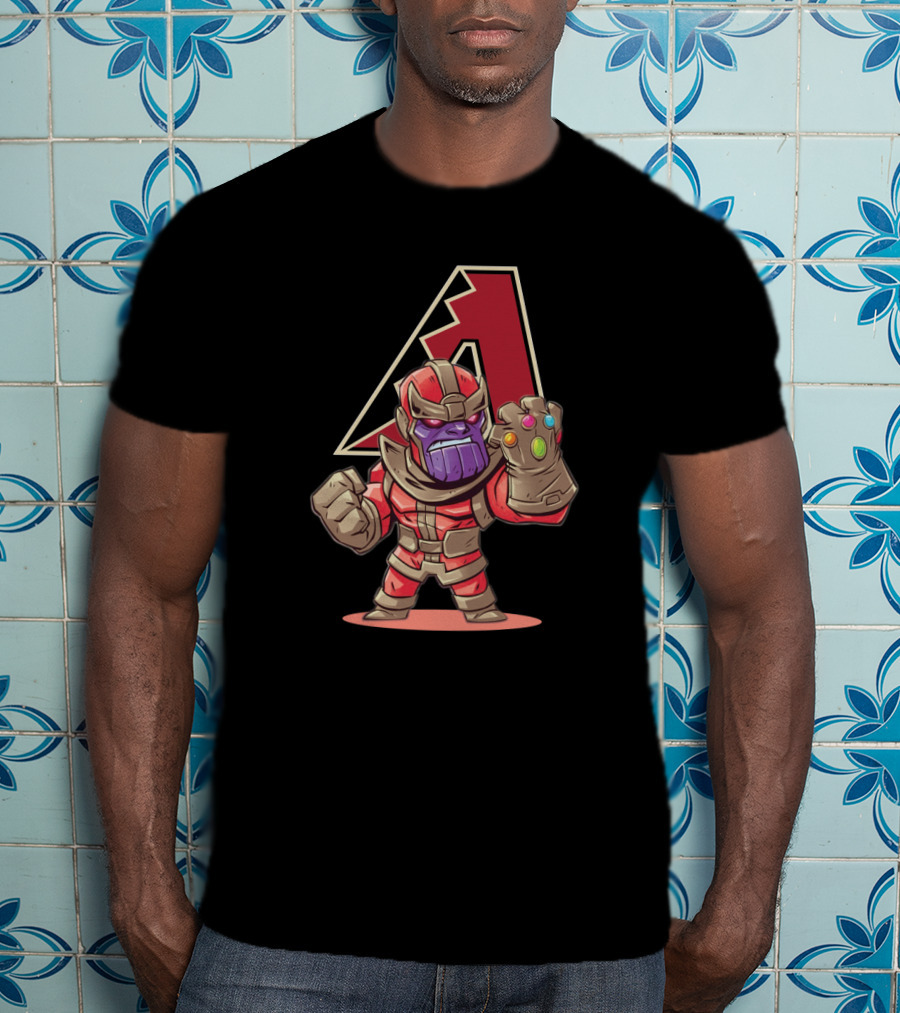 Thanos Arizona Diamondbacks Infinity Gauntlet Crossover T-Shirt