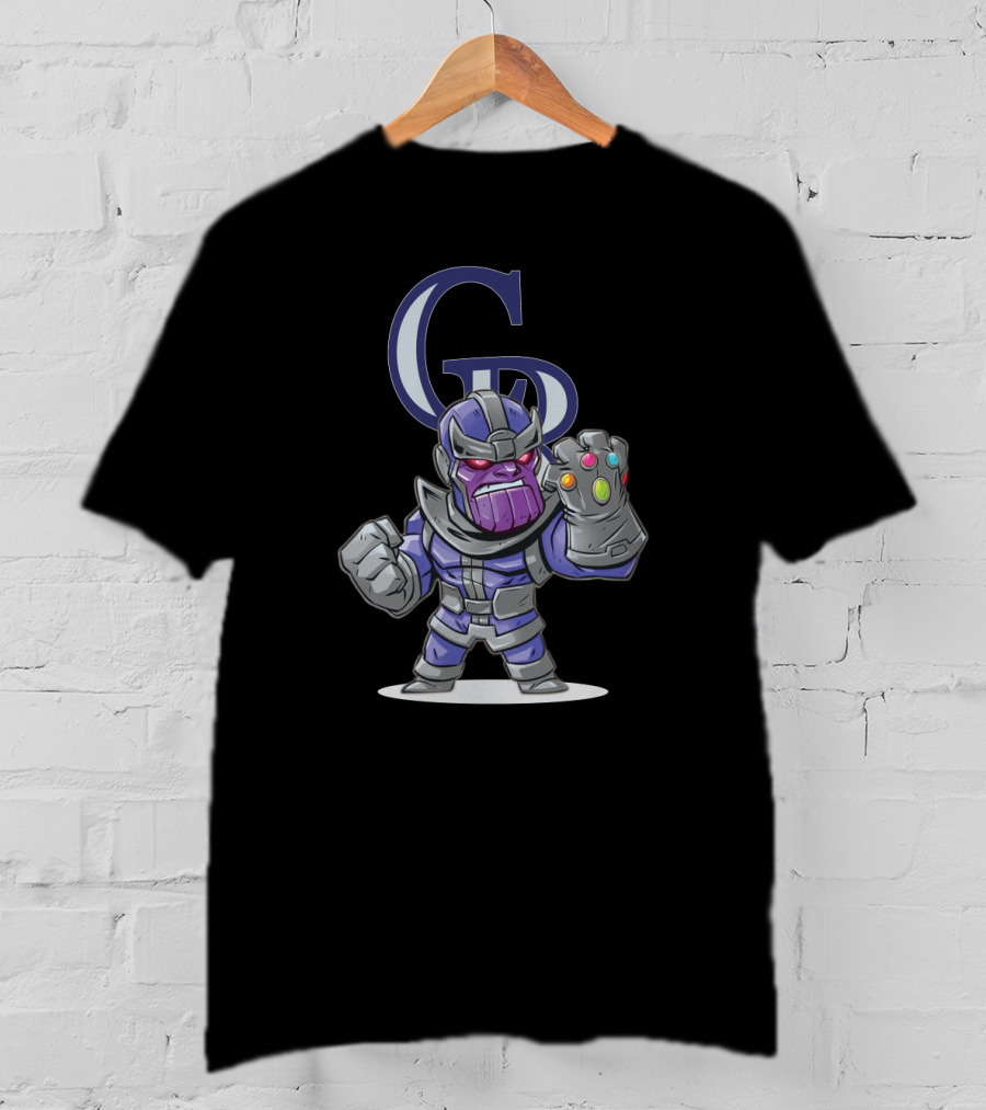 Thanos Colorado Rockies Fans Crossover With Infinity Gauntlet And Team T-Shirt