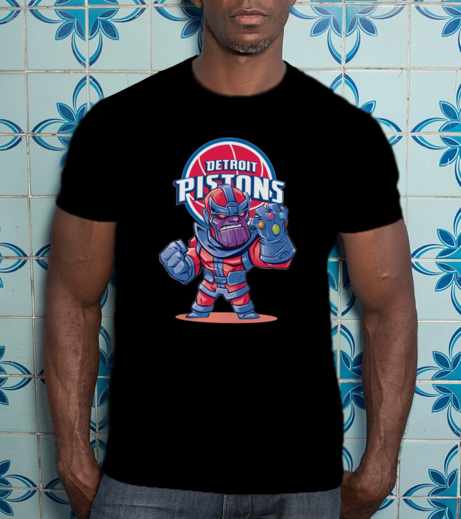 Thanos Pistons Nba Fans Mashup T-Shirt