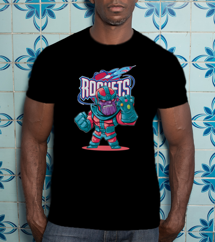 Thanos Rocket Houston Basketball Crossover T-Shirt